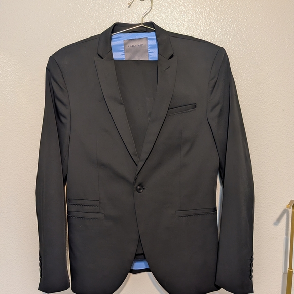 Zara Other - Zara Black Single-Button Notch Lapel Suit Jacket